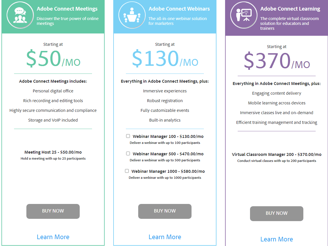 Adobe Connect Pricing, Reviews and Features (March 2021) - SaaSworthy.com