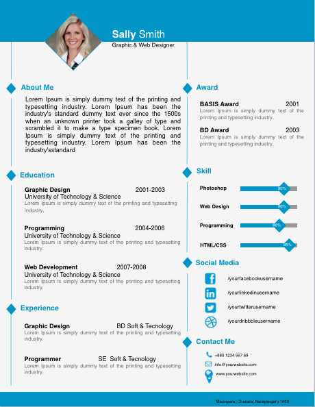 Diamond Image Resume Template for Pages | Free iWork Templates | Downloadable resume template, Resume templates, Resume template