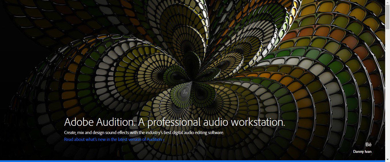 Adobe Audition website