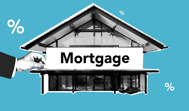 A building with Mortgage prints.12 simple ways to pay mortgage early