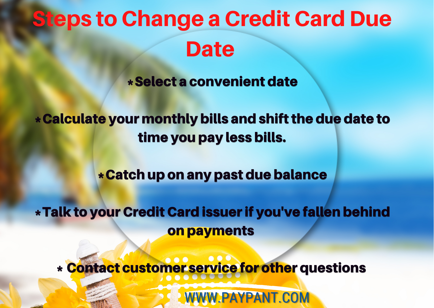 Steps to Changing Your credit card due date