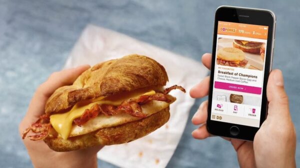 Dunkin Donuts free app for food with a  high reward rate www.paypant.com