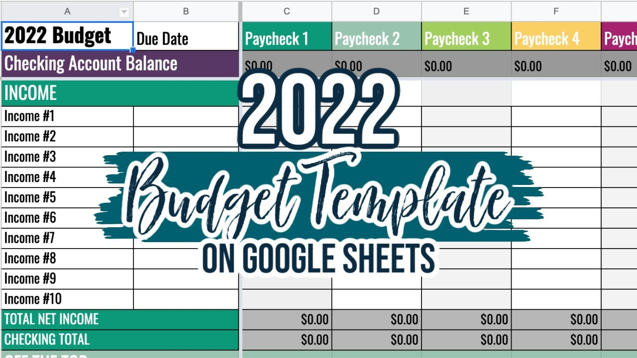Free Google Sheets Budget Templates www.paypant.com