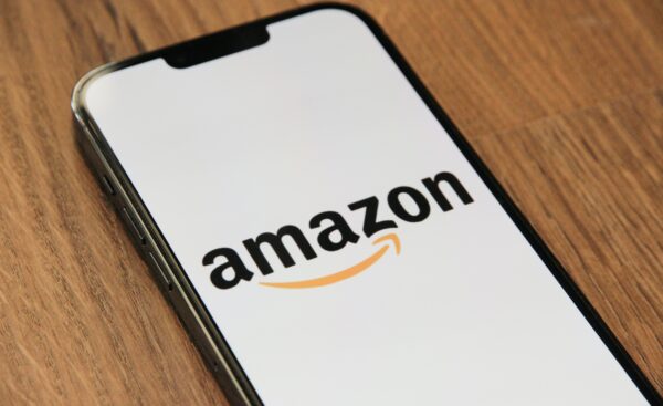 A smartphone displaying Amazon