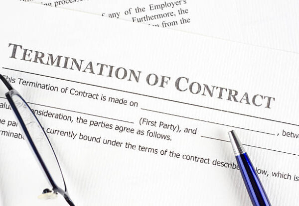 Image depicting contract termination document 