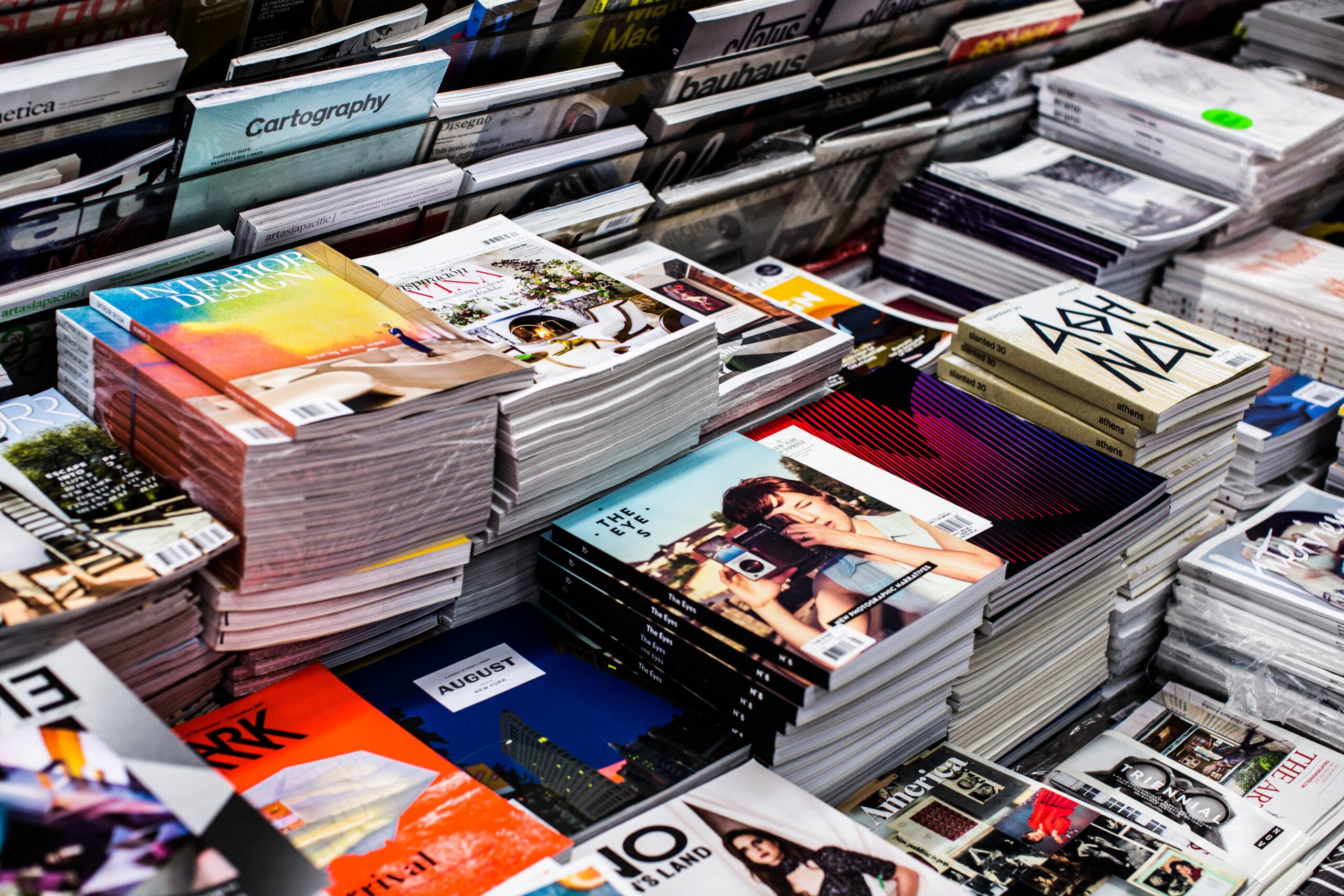 A collection of magazines.