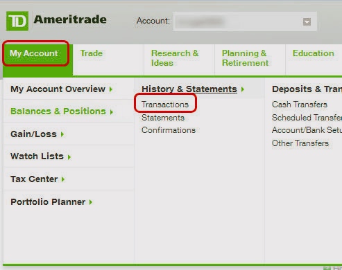 TD Ameritrade Investment app dashboard image description 