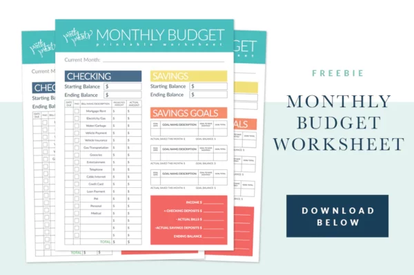 Freebie Monthly Budget Worksheet