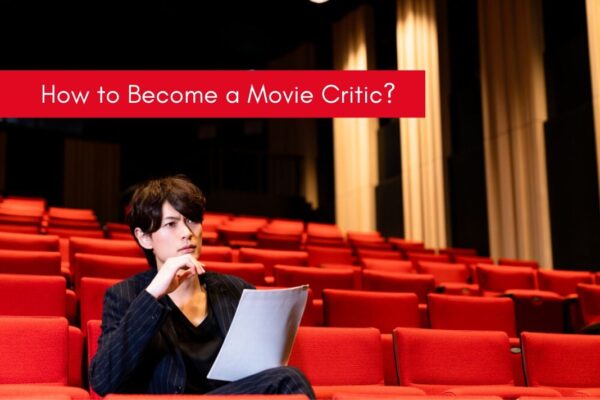 A man sitting on a chair with papers on his hand
TEXT: How to become a movie critic