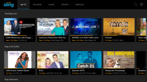 SLING TV website