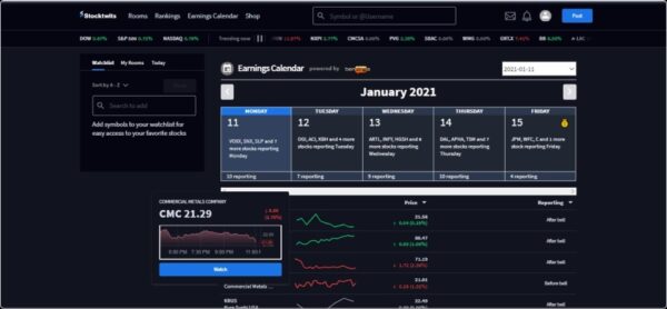 StockTwits Earning tools    www.paypant.com