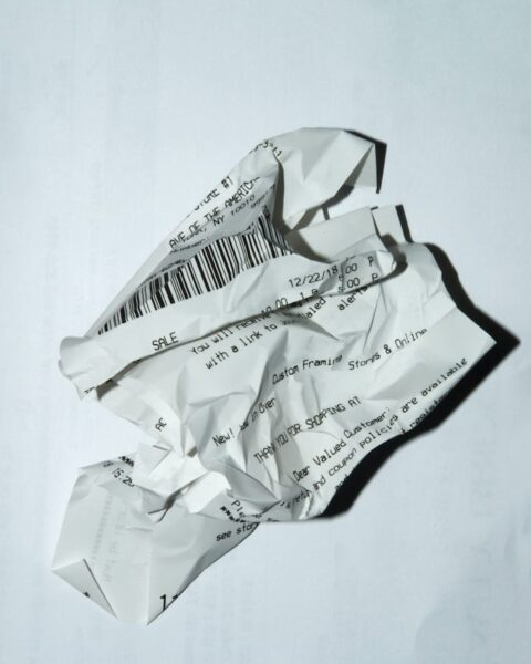 ReceiptPal Review: crumpled receipt paper image description 